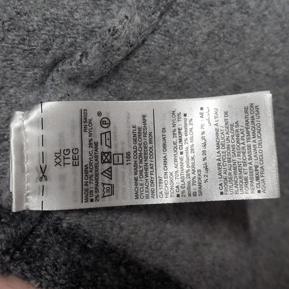 Old Navy Charcoal Striped Soft Knit Open Front Cardigan Size XXL - Picture 3 of 4